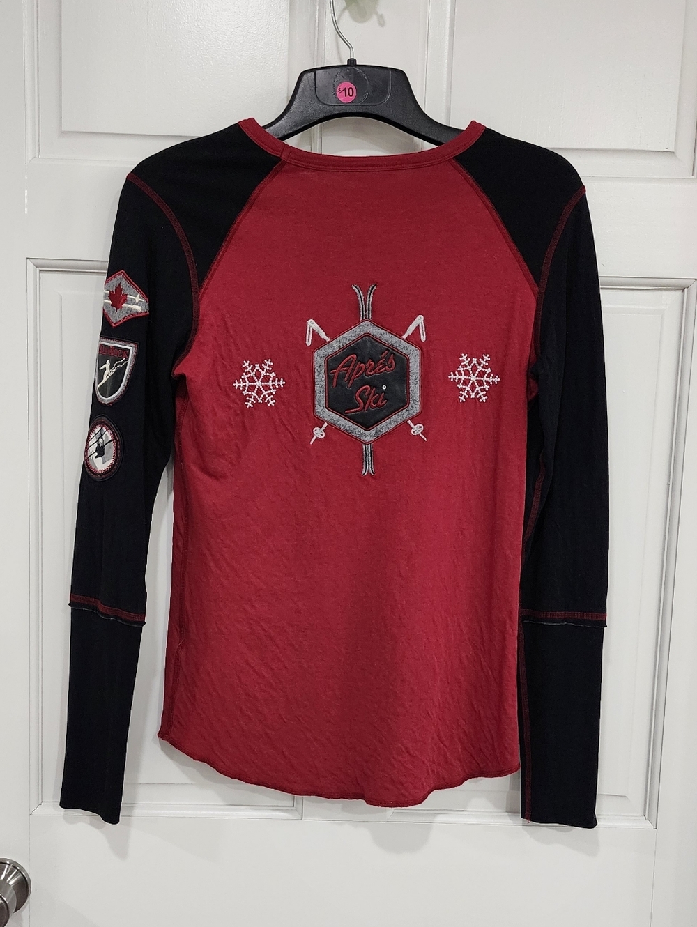 Alp N Rock Heritage Apres Canada Crew Henley Long Sleeve Top - Picture 3 of 14